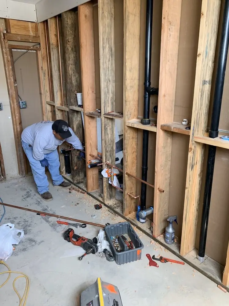 Commercial rough-in plumbing for Water Heater Replacement in Wilton Woods